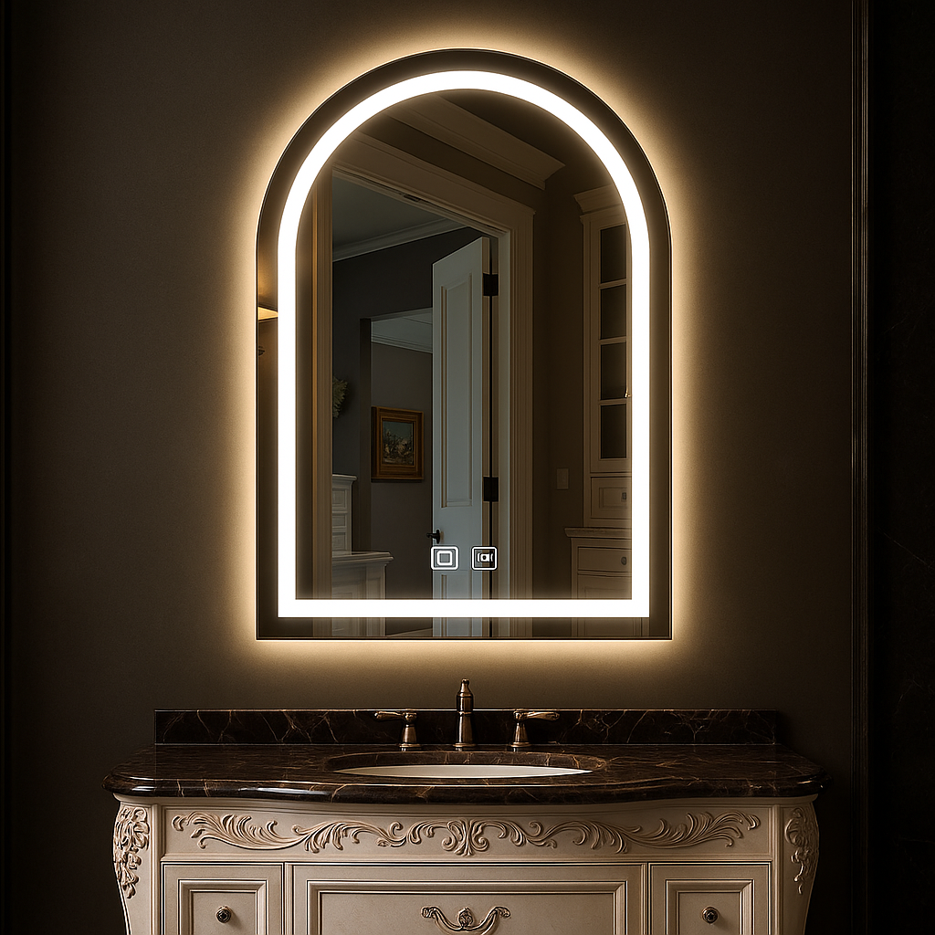 Καθρέφτης LED, 50x80cm, Iulius Touch Marcello, Σύστημα ξεθάμβωσης, Dimabila Mirrors Marcello Προεπιλεγμένος τίτλος Alessandro Design