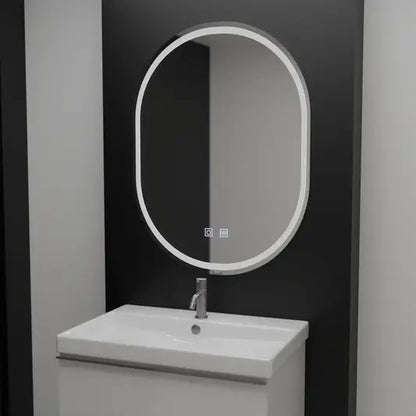 Καθρέφτης LED Οβάλ, 60x80cm, Velara Touch, Σύστημα Demister, Dimmable Mirrors Korman E Προεπιλεγμένος τίτλος Alessandro Design