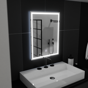 Ορθογώνιος καθρέφτης LED, 50x70cm, ΠΛΑΙΣΙΟ Basic Touch Mirrors Korman C Προεπιλεγμένος τίτλος Alessandro Design