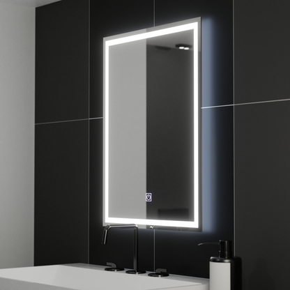 Ορθογώνιος καθρέφτης LED, 50x70cm, ΠΛΑΙΣΙΟ Basic Touch Mirrors Korman C Προεπιλεγμένος τίτλος Alessandro Design