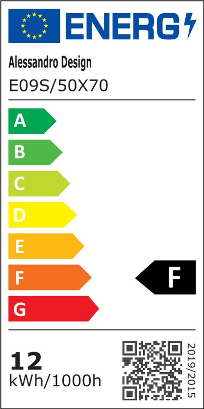Ορθογώνιος καθρέφτης LED, 50x70cm, RADIANTE Touch, Demister System, Dimmable