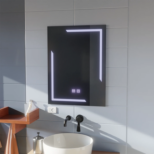 Ορθογώνιος καθρέφτης LED, 60x80cm, ECLISSA Touch, Demister System, Dimmable