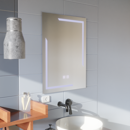 Ορθογώνιος καθρέφτης LED, 60x80cm, ECLISSA Touch, Demister System, Dimmable Mirrors Korman E Προεπιλεγμένος τίτλος Alessandro Design