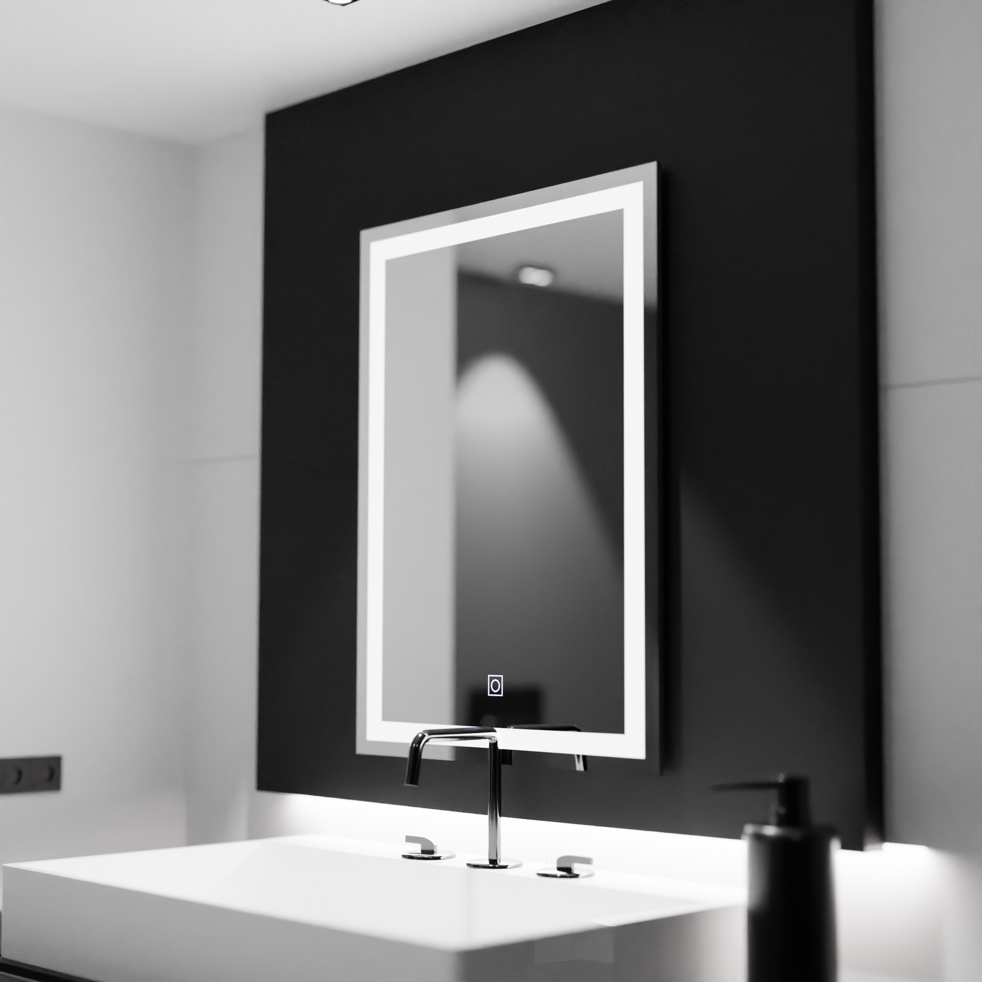 Ορθογώνιος καθρέφτης LED, 60x80cm, ΠΛΑΙΣΙΟ Basic Touch Mirrors Korman C Προεπιλεγμένος τίτλος Alessandro Design
