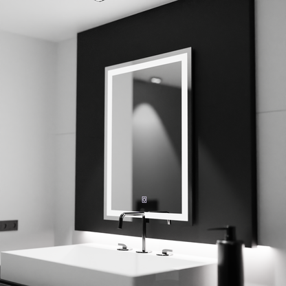 Ορθογώνιος καθρέφτης LED, 60x80cm, ΠΛΑΙΣΙΟ Basic Touch Mirrors Korman C Προεπιλεγμένος τίτλος Alessandro Design