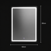 Ορθογώνιος καθρέφτης LED, 60x80cm, απόχρωση Basic Touch