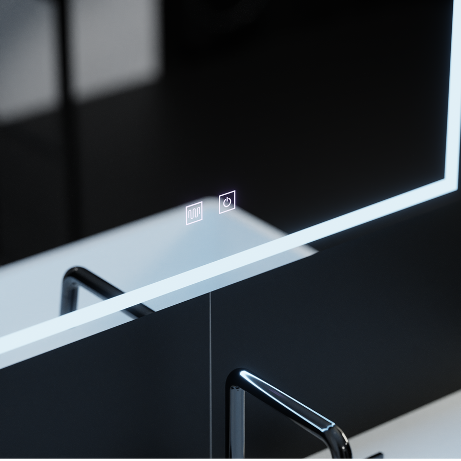 Ορθογώνιος καθρέφτης LED, 70x50cm, RADIANTE Touch, Demister System, Dimmable Καθρέφτης μπάνιου με LED και Demister Προεπιλεγμένος τίτλος Alessandro Design