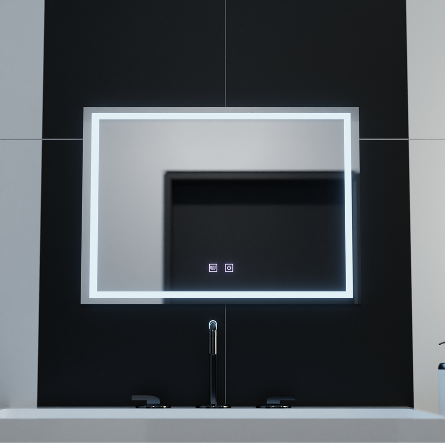 Ορθογώνιος καθρέφτης LED, 70x50cm, RADIANTE Touch, Demister System, Dimmable Καθρέφτης μπάνιου με LED και Demister Προεπιλεγμένος τίτλος Alessandro Design