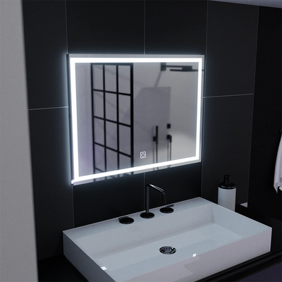 Ορθογώνιος καθρέφτης LED, 80x60cm, ΠΛΑΙΣΙΟ Basic Touch