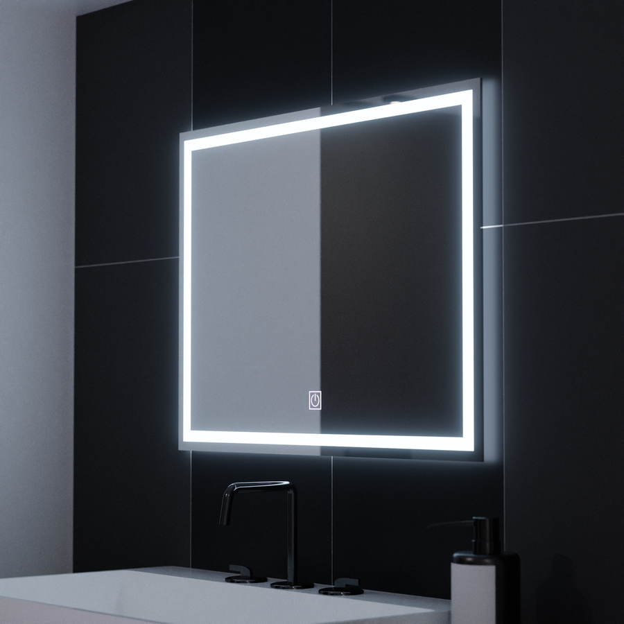 Ορθογώνιος καθρέφτης LED, 80x60cm, ΠΛΑΙΣΙΟ Basic Touch Mirrors Korman C Προεπιλεγμένος τίτλος Alessandro Design