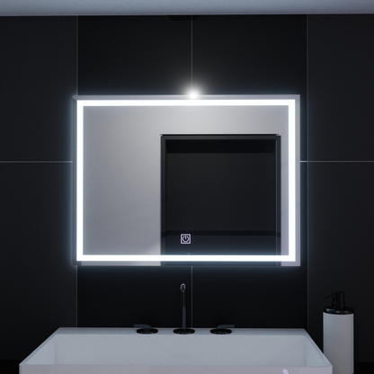 Ορθογώνιος καθρέφτης LED, 80x60cm, ΠΛΑΙΣΙΟ Basic Touch Mirrors Korman C Προεπιλεγμένος τίτλος Alessandro Design