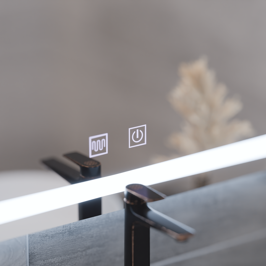 Ορθογώνιος καθρέφτης LED, 80x60cm, RADIANTE Touch, Demister System, Dimmable Mirrors Korman E Προεπιλεγμένος τίτλος Alessandro Design