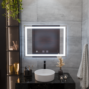 Ορθογώνιος καθρέφτης LED, 80x60cm, RADIANTE Touch, Demister System, Dimmable Mirrors Korman E Προεπιλεγμένος τίτλος Alessandro Design