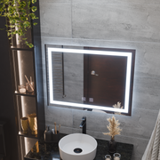 Ορθογώνιος καθρέφτης LED, 80x60cm, RADIANTE Touch, Demister System, Dimmable Mirrors Korman E Προεπιλεγμένος τίτλος Alessandro Design