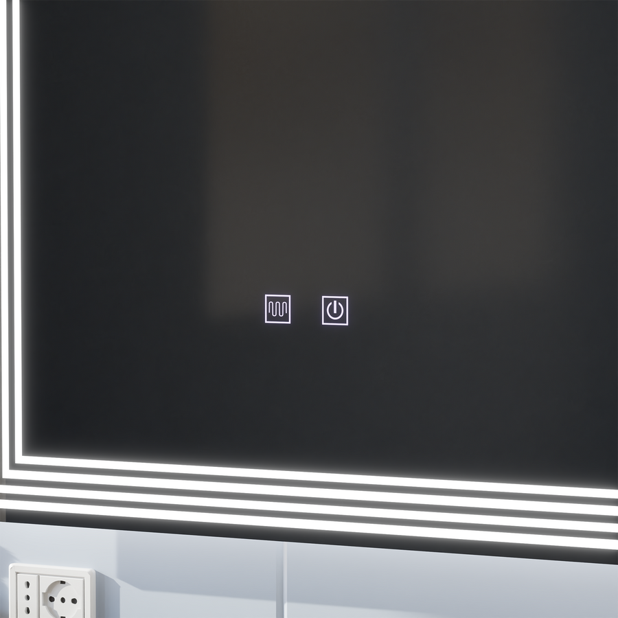 Ορθογώνιος καθρέφτης LED, Demister, 50x70cm, ADIS Basic Touch Mirrors Korman E Προεπιλεγμένος τίτλος Alessandro Design