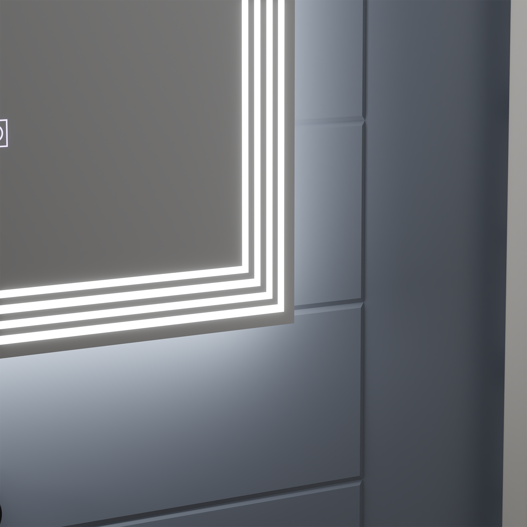 Ορθογώνιος καθρέφτης LED, Demister, 50x70cm, ADIS Basic Touch Mirrors Korman E Προεπιλεγμένος τίτλος Alessandro Design
