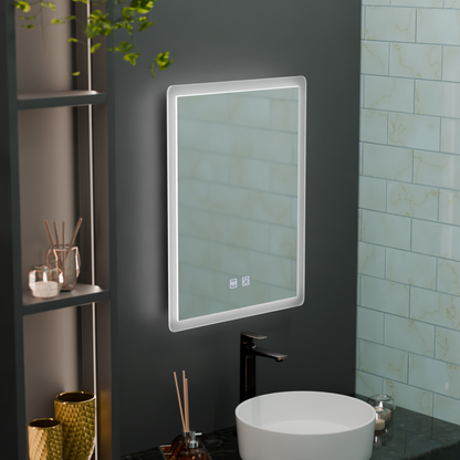 Ορθογώνιος καθρέφτης LED, 60x80cm, Touch VENERA, Σύστημα Demister, Dimmable Mirrors Korman E Προεπιλεγμένος τίτλος Alessandro Design