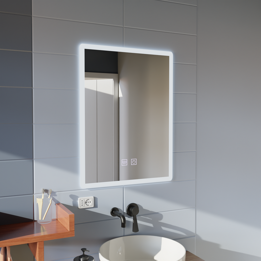 Ορθογώνιος καθρέφτης LED, 60x80cm, Touch VENERA, Σύστημα Demister, Dimmable Mirrors Korman E Προεπιλεγμένος τίτλος Alessandro Design