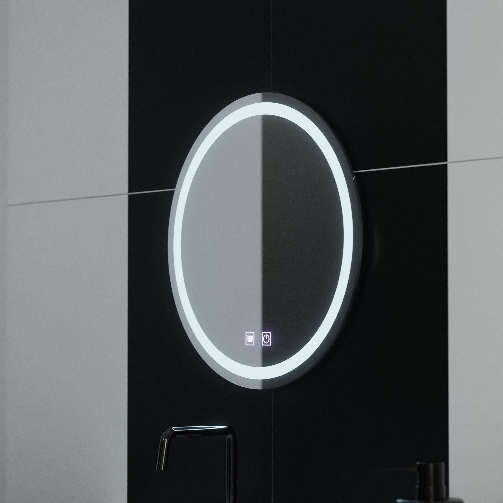 Στρογγυλός καθρέφτης LED 50cm Lucea Touch Demister System Mirrors Korman E Προεπιλεγμένος τίτλος Alessandro Design