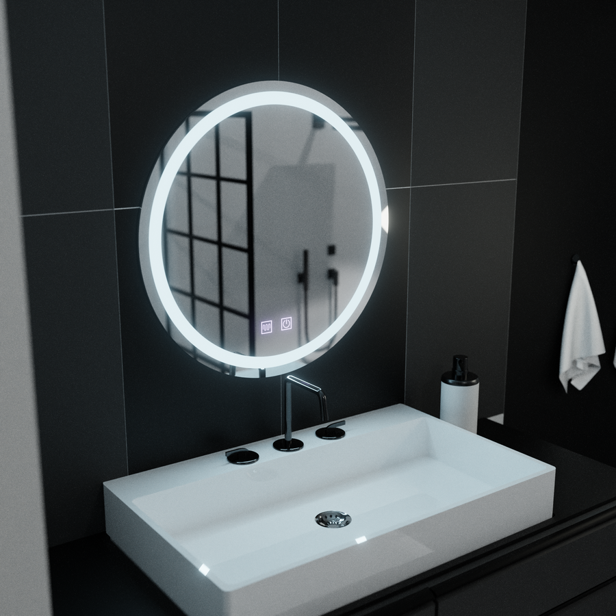Στρογγυλός καθρέφτης LED 50cm Lucea Touch Demister System Mirrors Korman E Προεπιλεγμένος τίτλος Alessandro Design