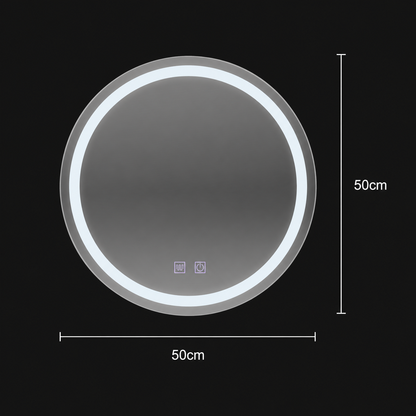 Στρογγυλός καθρέφτης LED 50cm Lucea Touch Cold Light System Demist