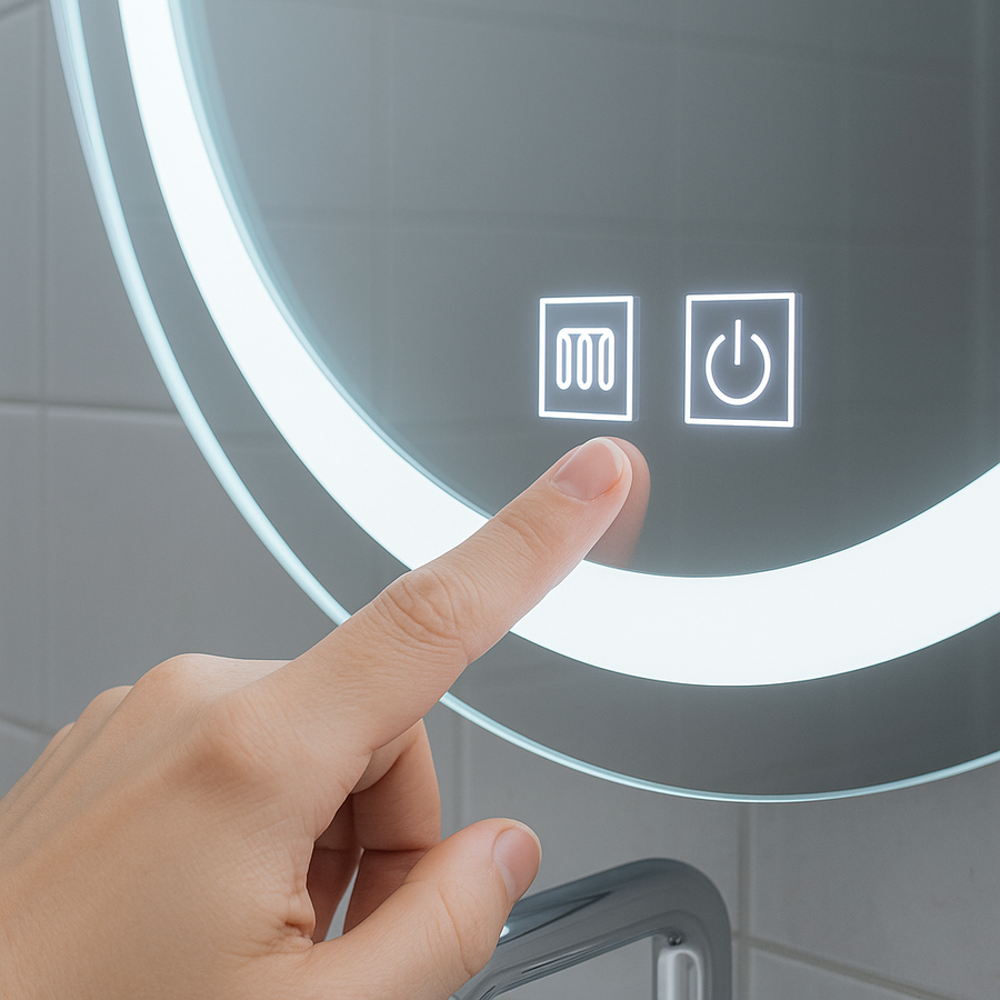 Οβάλ καθρέφτης LED, 45x65cm, Velara Touch, Σύστημα Demister, Dimmable Mirrors Korman E Προεπιλεγμένος τίτλος Alessandro Design