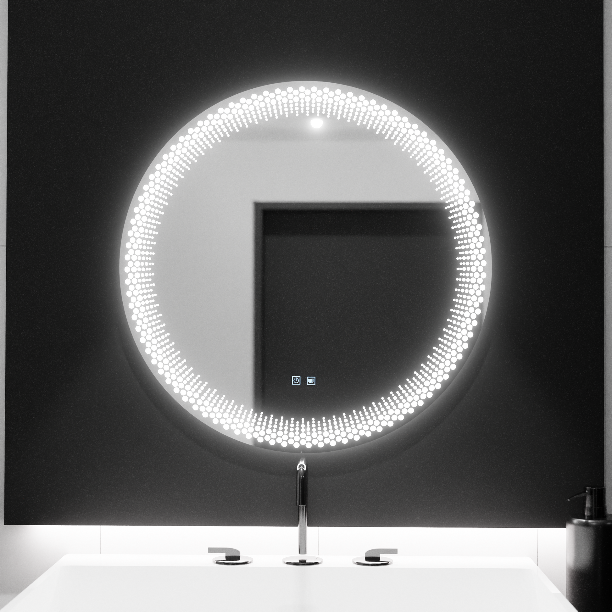 LED Στρογγυλός καθρέφτης 60cm, Stellaire Touch, Σύστημα Demister, Dimmable Mirrors Korman E Προεπιλεγμένος τίτλος Alessandro Design