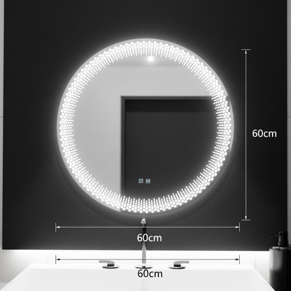 Καθρέφτης LED Στρογγυλός 60cm, Stellaire Touch, Σύστημα Demister, Dimmable