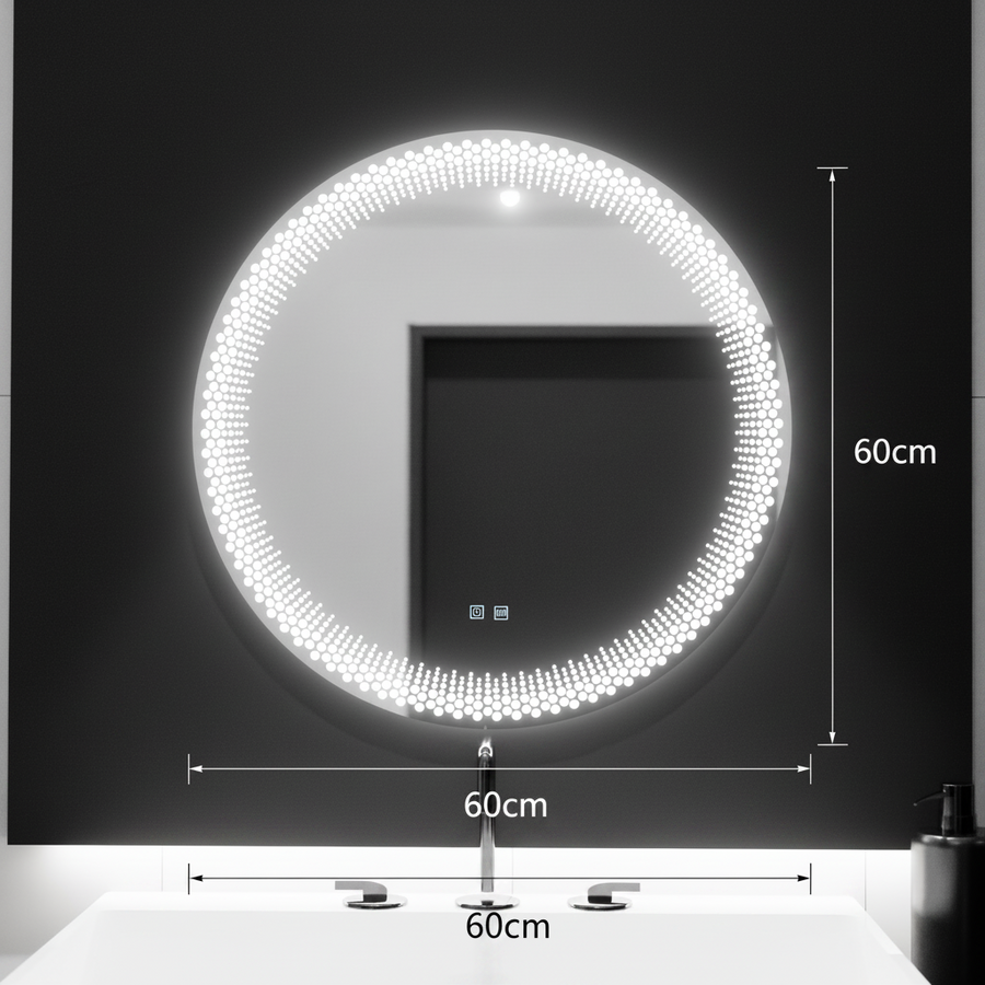 Καθρέφτης LED Στρογγυλός 60cm, Stellaire Touch, Σύστημα Demister, Dimmable