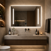 Καθρέφτης Giga LED, 80x60cm, Ασημί, Touch, 6000K φως