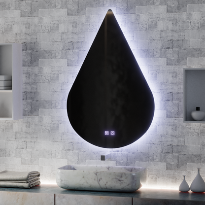 Καθρέφτης LED Touch River Demist System 80X120cm, Σχήμα σταγόνας. Mirrors Korman E Προεπιλεγμένος τίτλος Alessandro Design