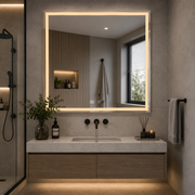 Καθρέφτης Giga LED, 80x60cm, Ασημί, Touch, 6000K φως