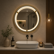 Καθρέφτης Giga LED, 80x60cm, Ασημί, Touch, 6000K φως