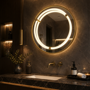 Καθρέφτης Giga LED, 80x60cm, Ασημί, Touch, 6000K φως