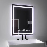 Ορθογώνιος καθρέφτης LED, 45x60 cm, Verite MotionGlow Marcello, Σύστημα αποθαμβώματος, Ρολόι & Θερμόμετρο, Dimable Marcello Mirrors Προεπιλεγμένος τίτλος Alessandro Design