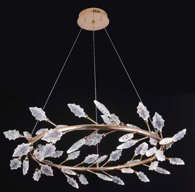 Κρυστάλλινος Πολυέλαιος, LED, TOCCATA Largo, 36W, Ουδέτερο φως, Διάμετρος 60cm, Χρυσός, Ρυθμιζόμενο ύψος