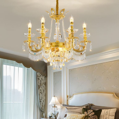 Crystal Chandelier Regalis 11x E14, Διάμετρος 85cm, Γυαλιστερό Χρυσό, Ρυθμιζόμενο Ύψος, Μέταλλο και Κρύσταλλο