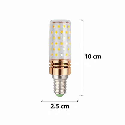 Λάμπα LED, 16W, υποδοχή E14, Cold Light 6000K, Χρυσό