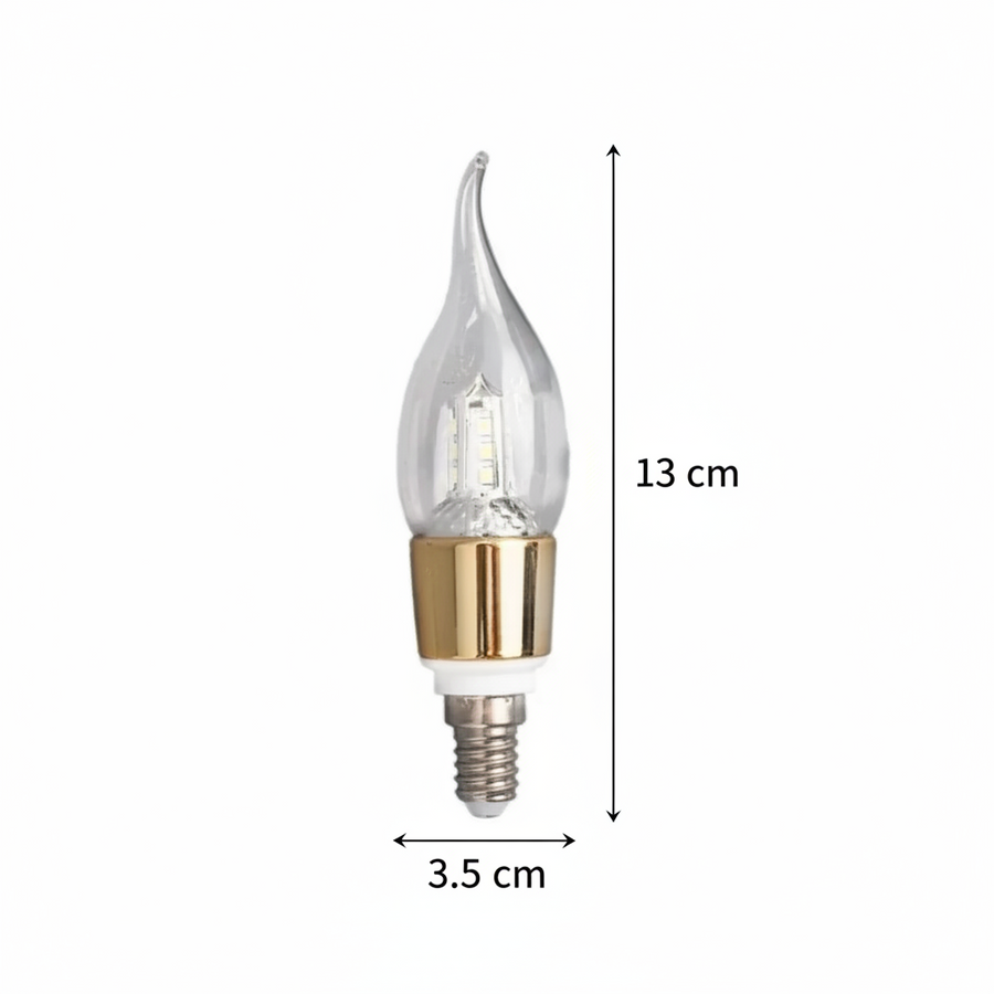 LED Light E14 Candle, 6W, κρύο φως, 6000K