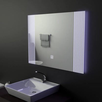 Ορθογώνιος καθρέφτης LED, 80x60 cm, Infinity Frame Basic Touch 1005S-20A Προεπιλεγμένος τίτλος Alessandro Design