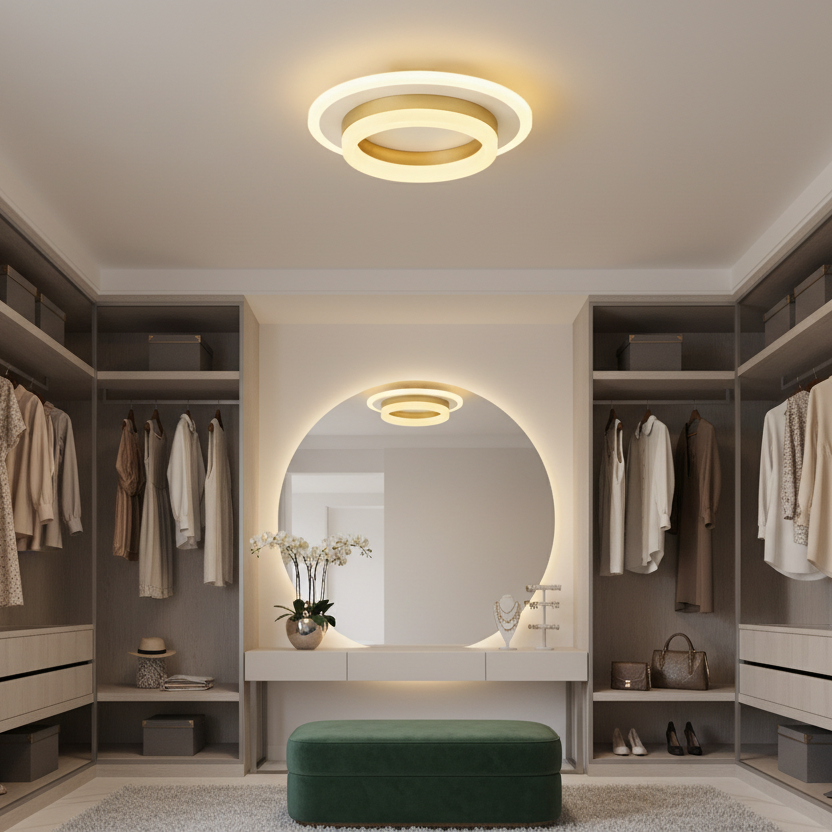 Πολυέλαιος LED SOLENA ROTONDA 21W, Διάμετρος 20cm, Κρύο/Ζεστό/Ουδέτερο φως, Χρυσό Λευκό LED Πολυέλαιοι Προεπιλεγμένος τίτλος Alessandro Design