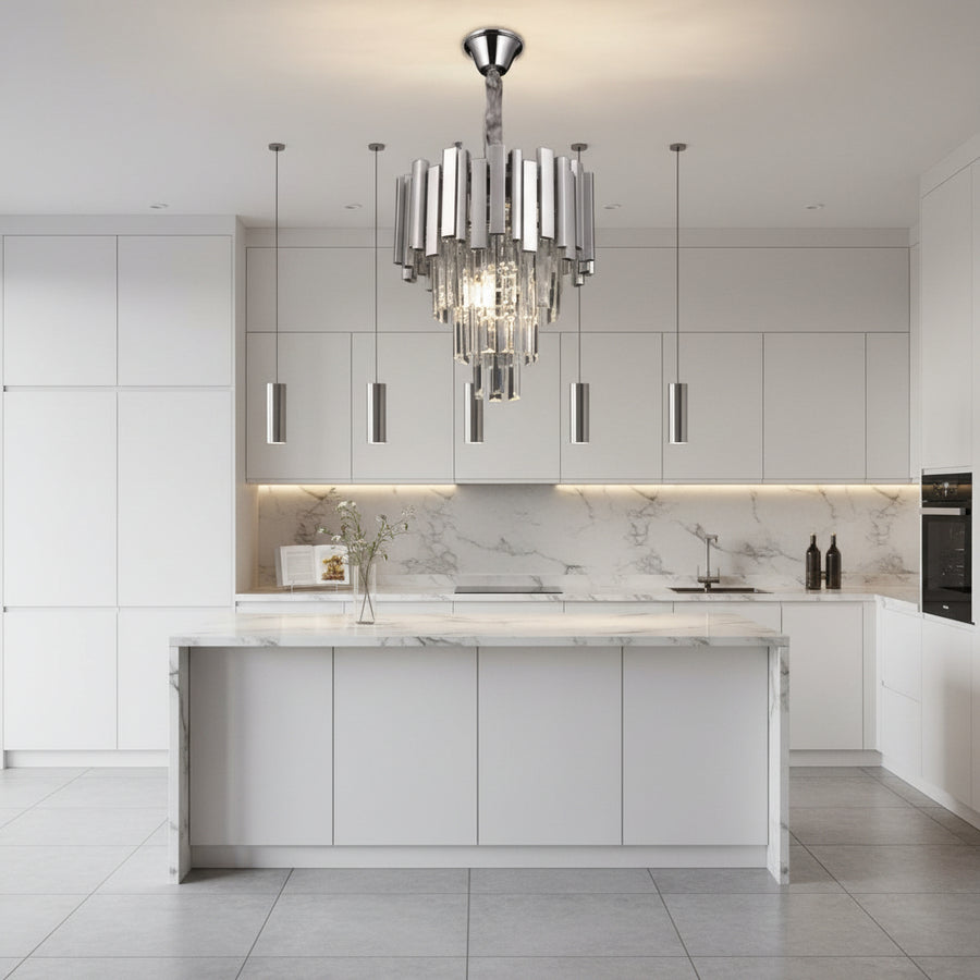 Crystal Chandelier BLOIS Nobile 5xE14, Διάμετρος 40cm, Χρώμιο, Ρυθμιζόμενο ύψος Crystal Chandeliers Προεπιλεγμένος τίτλος Alessandro Design