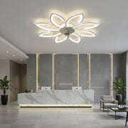 Lustra LED Ventilator ANEMO cu Telecomanda, 48W, D87cm, Lumina Rece/Neutra/Calda, Metal si Plastic, Alb