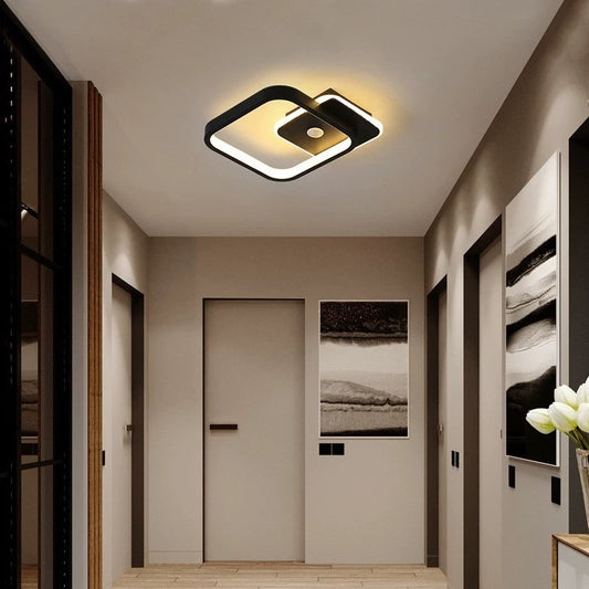 Lustra LED cu Senzor Miscare PS510BK, 15W, lumina Rece/Calda/Neutra 3000K/4000K/6000K, Metal si Acril Lustre LED Default Title Alessandro Design