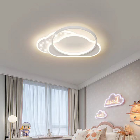 Πολυέλαιος LED με τηλεχειριστήριο NUVIA 71W, Cloud, Κρύο/Ζεστό/Ουδέτερο φως, Ρυθμιζόμενο, Λευκός πολυέλαιος LED με τηλεχειριστήριο Προεπιλεγμένος τίτλος Alessandro Design