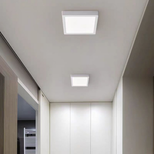 Τετράγωνο φωτιστικό οροφής LED, 36W, 22x22 cm, δροσερό φως, 6000K, Λευκά φωτιστικά οροφής LED, Προεπιλεγμένος τίτλος Alessandro Design