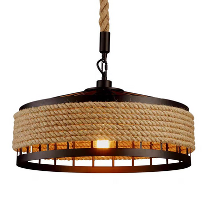 Lustra Vintage LV300/300BK, 1xE27, Rustic Barn, Sfoara si Metal, 30cm, Maro Lustre Vintage Default Title Alessandro Design