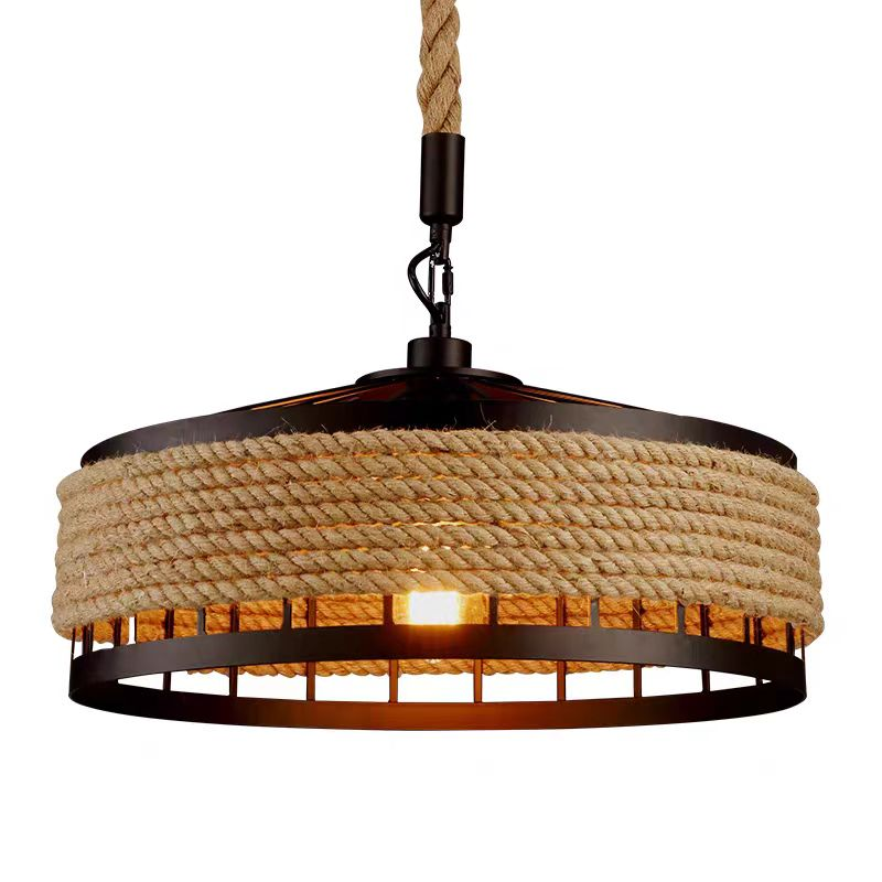 Lustra Vintage LV300/300BK, 1xE27, Rustic Barn, Sfoara si Metal, 30cm, Maro Lustre Vintage Default Title Alessandro Design