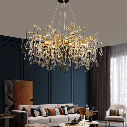 Candelabru Cristal NEBULA Magno, 9x G9, Auriu, 60cm Candelabre Cristal Default Title Alessandro Design