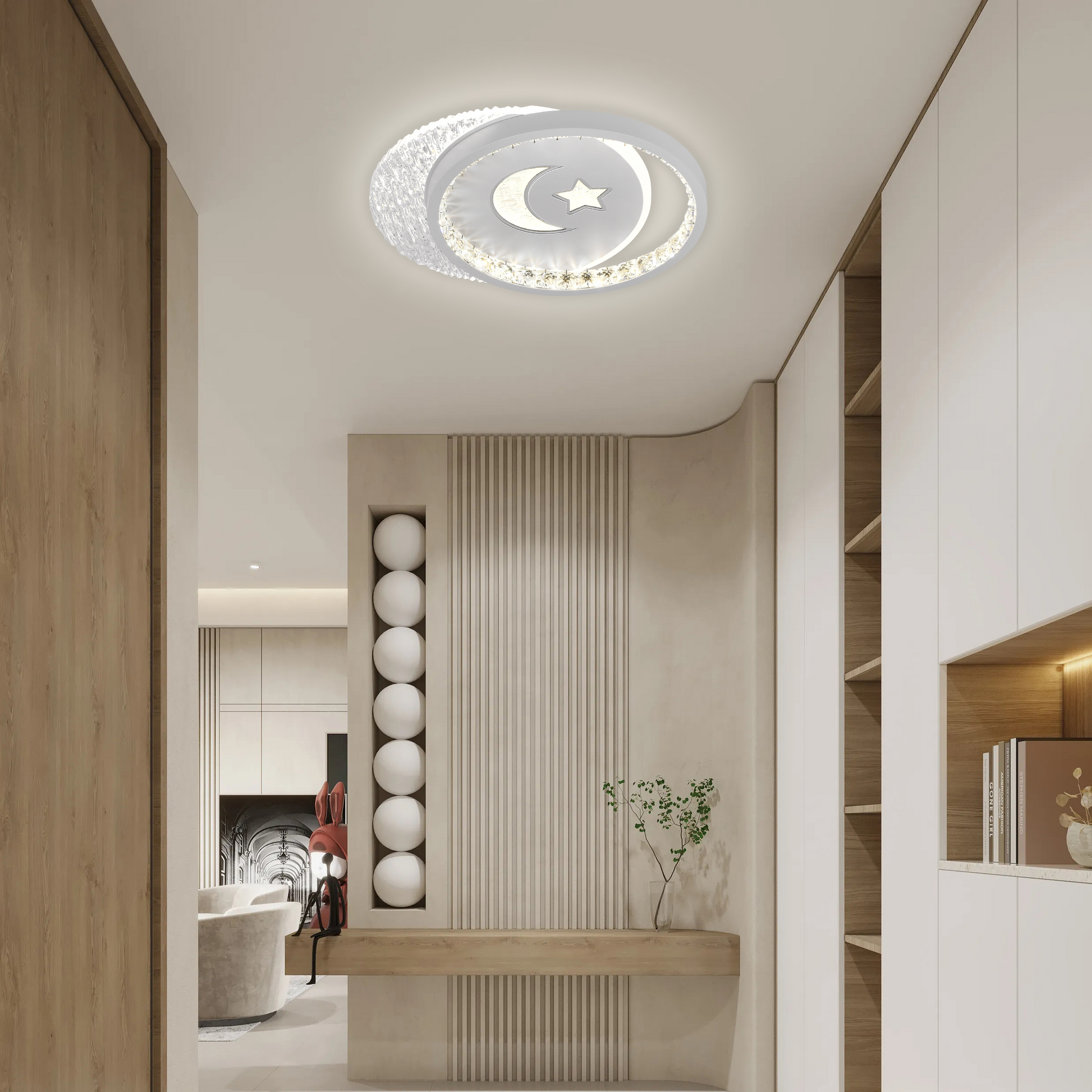 Πολυέλαιος LED PERU 34W, 2 κύκλοι, Κρύο/Ζεστό/Ουδέτερο φως, Λευκοί πολυέλαιοι LED Προεπιλεγμένος τίτλος Alessandro Design